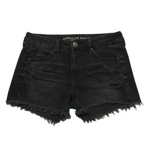American Eagle Tomgirl Midi Jean Shorts Black